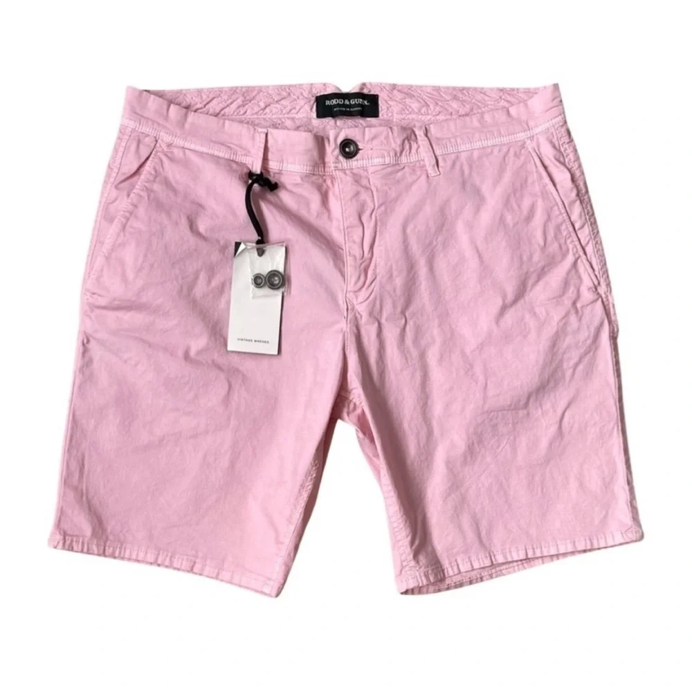 RODD & GUNN CUSTOM FIT VINTAGE WASH THE PEAKS COTTON BLEND CLASSIC FIT SHORTS 33